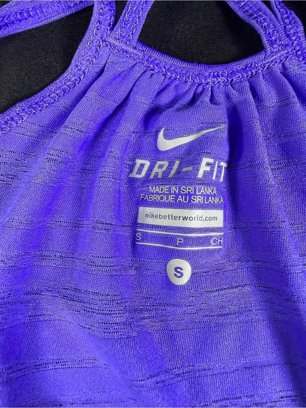 Nike Women's Violet Crossback Athletic Tank Top